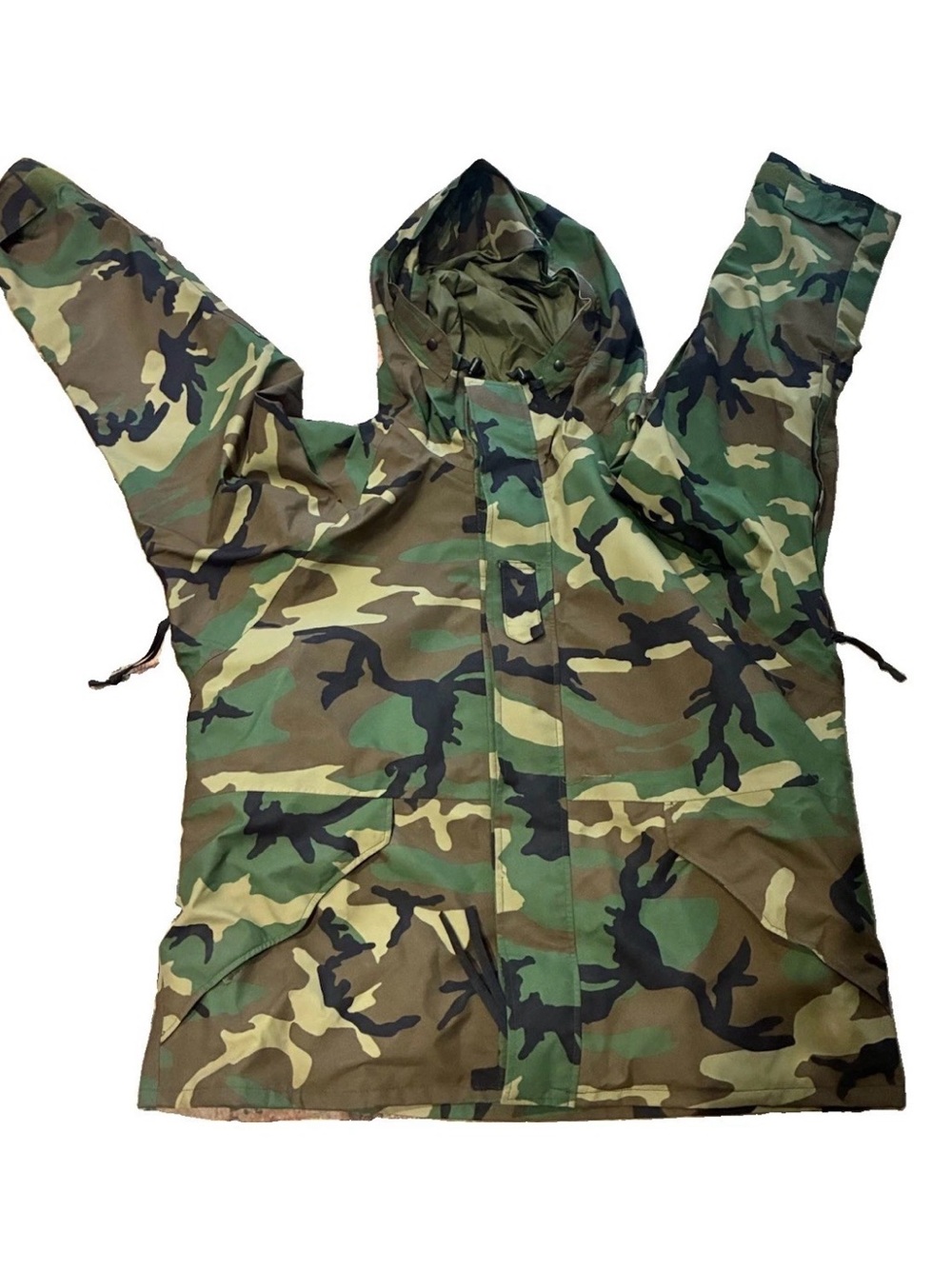 VTG US Army Woodland Camo Cold Weather Parka, Sz XL- Regular